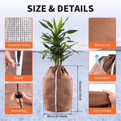 Pot Protector Plants Winter 65x70Cm, Thermal Pot Protector