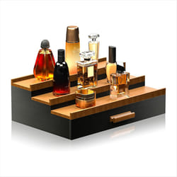 Wooden Cosmetics Storage Box Perfume Display Stand