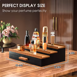 Wooden Cosmetics Storage Box Perfume Display Stand