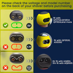 5V 1A USB Shaver Charger Cord Electric Shaver Trimmer Charger Cable