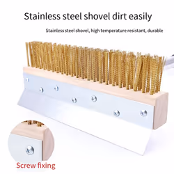 Pizza Oven Brush Grill Brush Removable Long Pole Grill Cleaning Tool
