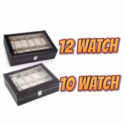 PU Leather Watch Display Box Storage Rack 12-digit watch box