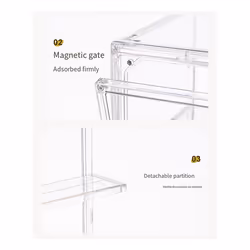 Display Stand Transparent Ladder Model Storage Box 36x27x22CM