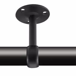 Curtain Rod Ceiling-Mount Bracket for 1 1/4-Inch Rod (8 PCS, Black)