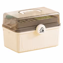 Portable Multi-Layer Medicine Organizer Box Large Capacity Kit A