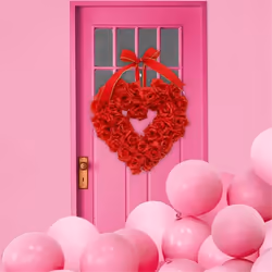 Floral Garland Dangling Valentines Day Decoration Flower Garland