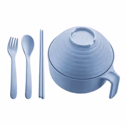 Microwave Ramen Bowl Set with Chopsticks - ,Nordic Blue