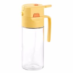 Oil Bottle for Cooking - Glass Olive Oil Sprayer and Pourer, Yellow