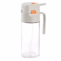 Oil Bottle for Cooking - Glass Olive Oil Sprayer and Pourer, White