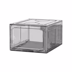 Sports Shoe Box Plastic Shoe Box Dustproof Shoe Storage Box Black