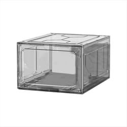 Sports Shoe Box Plastic Shoe Box Dustproof Shoe Storage Box Black
