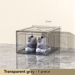 Sports Shoe Box Plastic Shoe Box Dustproof Shoe Storage Box Black