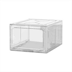 Sports Shoe Box Plastic Shoe Box Dustproof Shoe Storage Box White