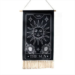 Printed Tassel Tapestry Decorative Hanging Background Wall Cloth, A