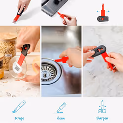 2-in-1 Self-Sharpening Cleaning Scrapers & Hook Scrapers