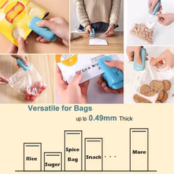 2PCS Mini Bag Sealer 2 in 1 Handheld Bag Sealer