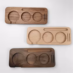 51 mm Wooden Coffee Tamper Station Stand Coffee Portafilter Holder,B