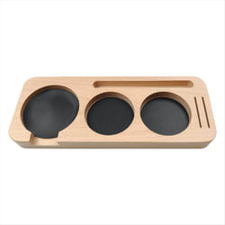 51 mm Wooden Coffee Tamper Station Stand Coffee Portafilter Holder,A