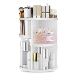 360 Rotating Makeup Organizer,Foldable Cosmetic Storage Display Box