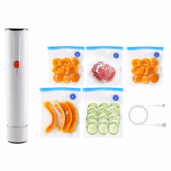 Portable Handheld Vacuum Sealer with 5pcs Reusable Vacuum Bags