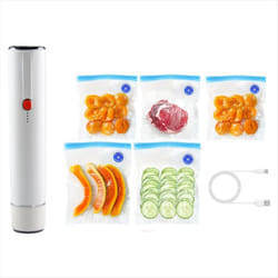 Portable Handheld Vacuum Sealer with 5pcs Reusable Vacuum Bags