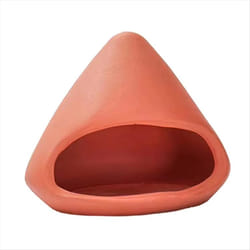 Ceramic Incense Holder, Handmade Smudge Bowl,Sage Burning Tray Red