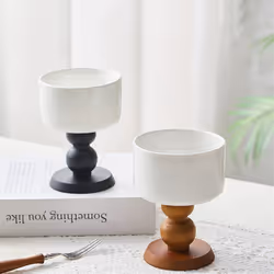 Ceramic Dessert Bowls Ceramic Goblet French Ice Cream Cup Brown