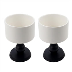 Ceramic Dessert Bowls Ceramic Goblet French Ice Cream Cup Black
