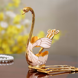 Elegant Swan Style Coffee Dessert Spoon Set B