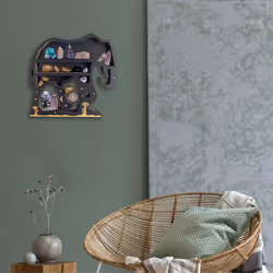 Elephant Crystal Wall Rack Hanging Floating Rack