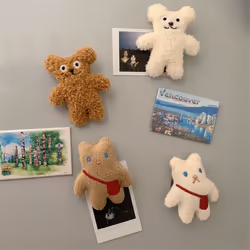 3D Bear Plush Toy Fridge Magnets Fridge Magnets Home Decoration