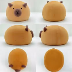 3PCS Capybara Ball Cartoon Animal Baby Shower Brushes