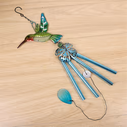 Wind Chime Glass Gardening Blue Hummingbird Wind Chimes Pendant