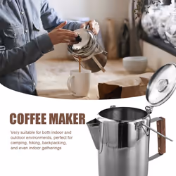 Camping Coffee Pot Stainless Steel, Percolator Coffee Pot