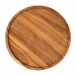 Round Wood Tray, Serving Platter, Appetizer Charcuterie Board, D