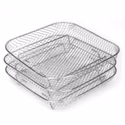 Air Fryer Racks, Square Three Layers Stacking Stainless Steel Rack