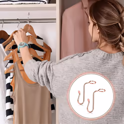 50PCS Hanger Connector Hooks Hanger Extender Hooks Rose gold