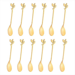 Stainless steel cutlery spoon leaf spoon coffee spoon