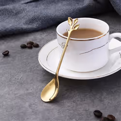 Stainless steel cutlery spoon leaf spoon coffee spoon