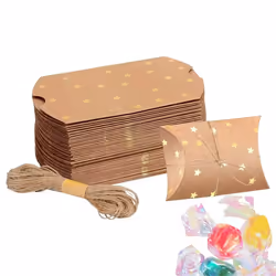 Paper Chocolate Boxes Empty Pillow Shape Paper Candy Packaging Box