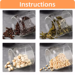 Coffee Beans Glass Jar Household Vacuum Sealed Tank 500ml
