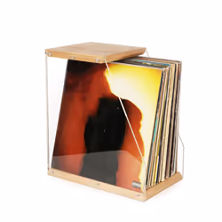 Record Storage Holder Solid Wood Display Rack