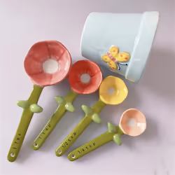 Ceramic measuring spoon baking food home