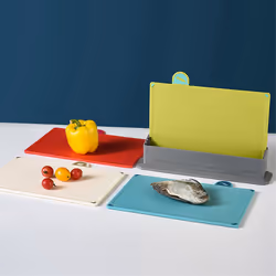 Cutting Boards 4Pcs/Set with Holder for Kitchen,Chopping Block