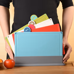 Cutting Boards 4Pcs/Set with Holder for Kitchen,Chopping Block