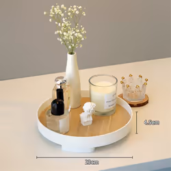 decorative tray Small round tray Home decorative bathroom tray