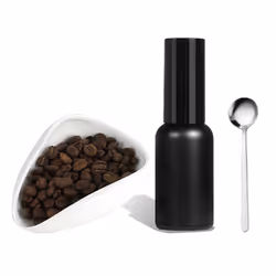 Coffee Bean Dosing Cup Sprays Bottle Set for Vessel Espressoy White