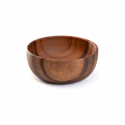 Wooden Salad Bowl Round Dessert Displays Serving Trays Soup Bowl E