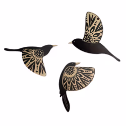 Wooden Flying Bird Wall Art Vintage Gothic Home Decor Decor Gift