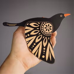 Wooden Flying Bird Wall Art Vintage Gothic Home Decor Decor Gift